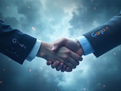 An image showing partnership between google and OpenAI