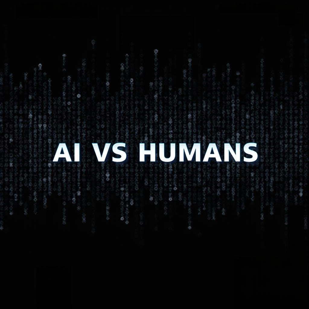 An image where it is written AI vs Humans