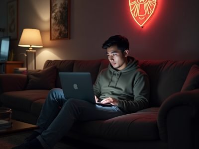 A person using laptop and his account is hacked