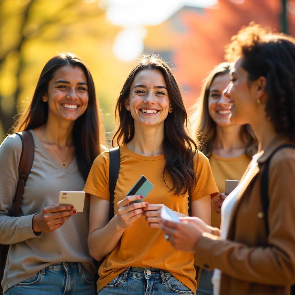 People using credit card 