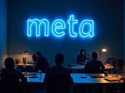 An image of meta office where people are working