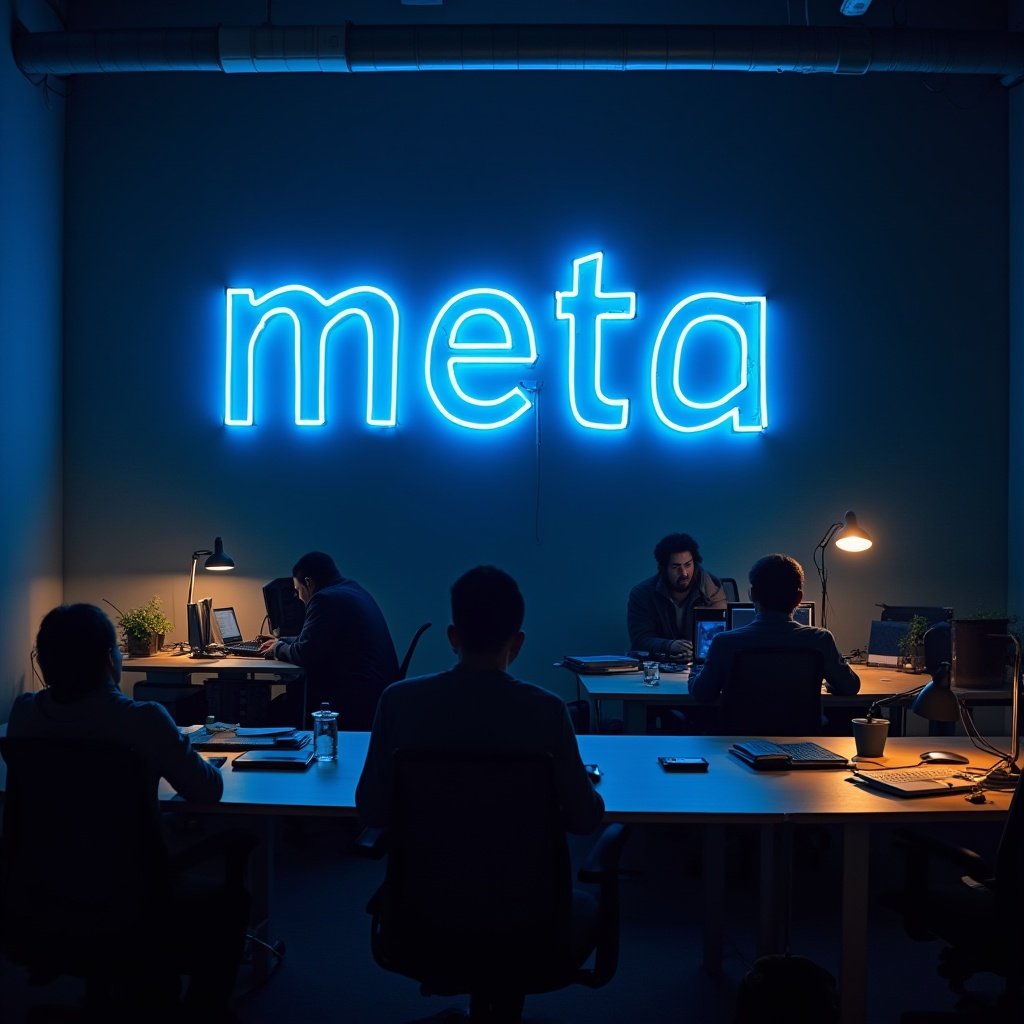 An image of meta office where people are working