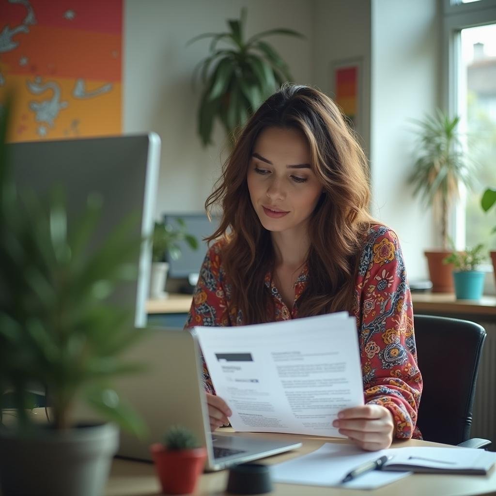 An image where a person is working in his office and generating reports to find vulnerabilities