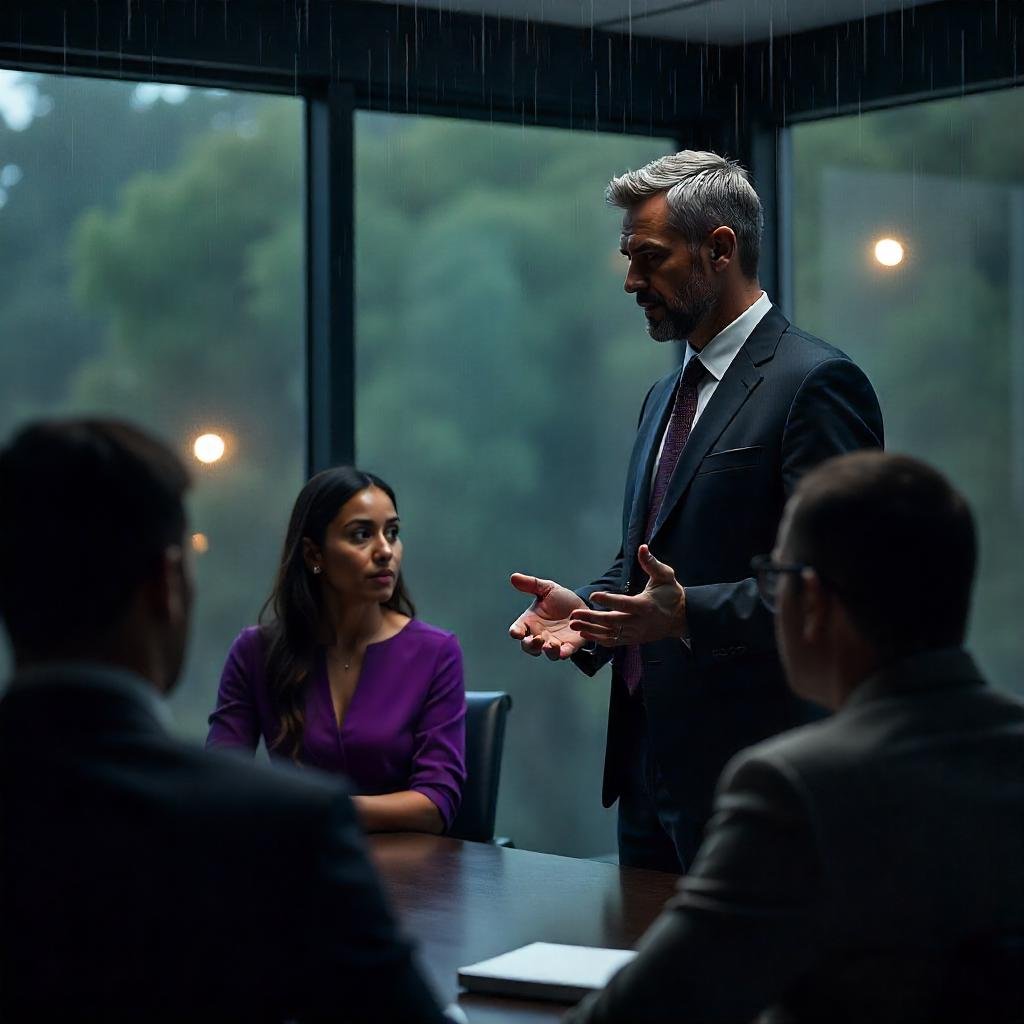 Office people having meeting and discussing about work