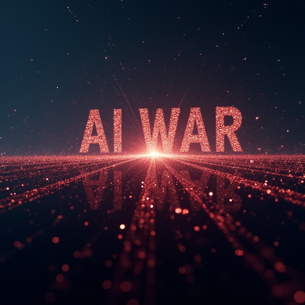 An image where it is written AI war
