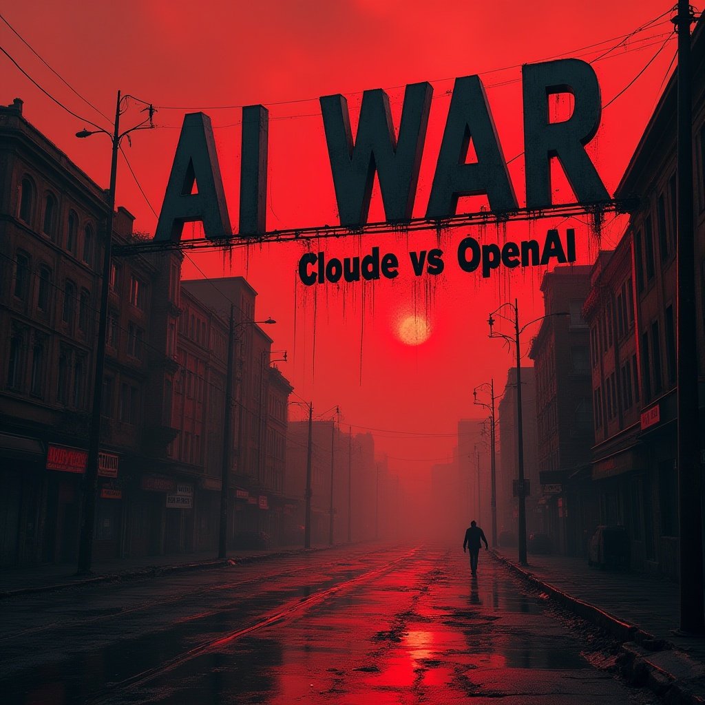 An image text where it is written Claude vs OpenAI