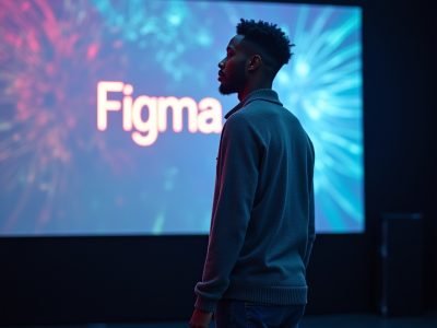 A digital screen where figma is written