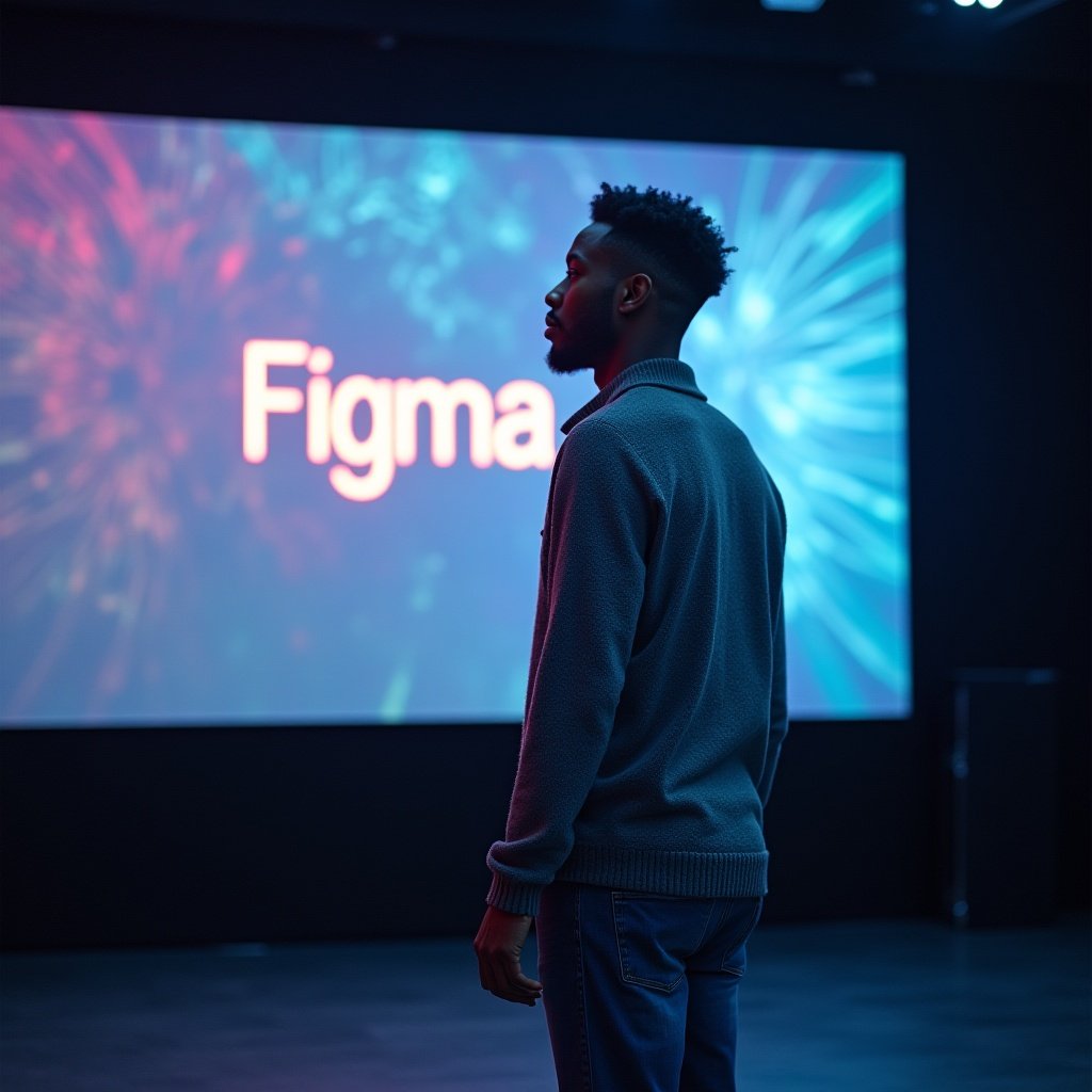 A digital screen where figma is written