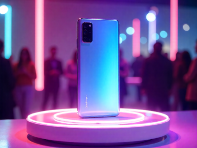 An image of a new phone getting launched in an event