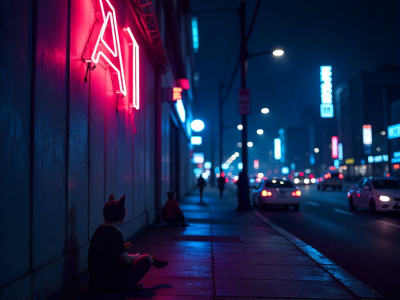 An image depicting AI war occurring in the world