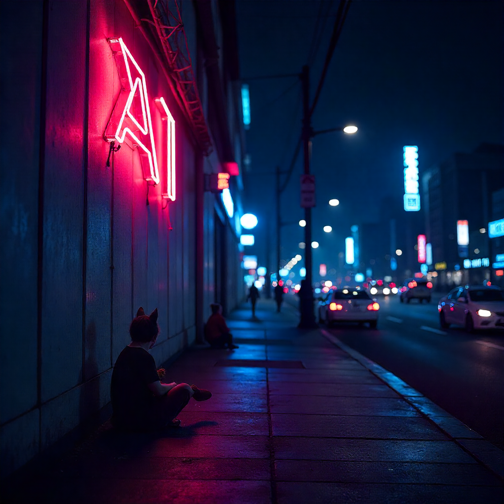 An image depicting AI war occurring in the world