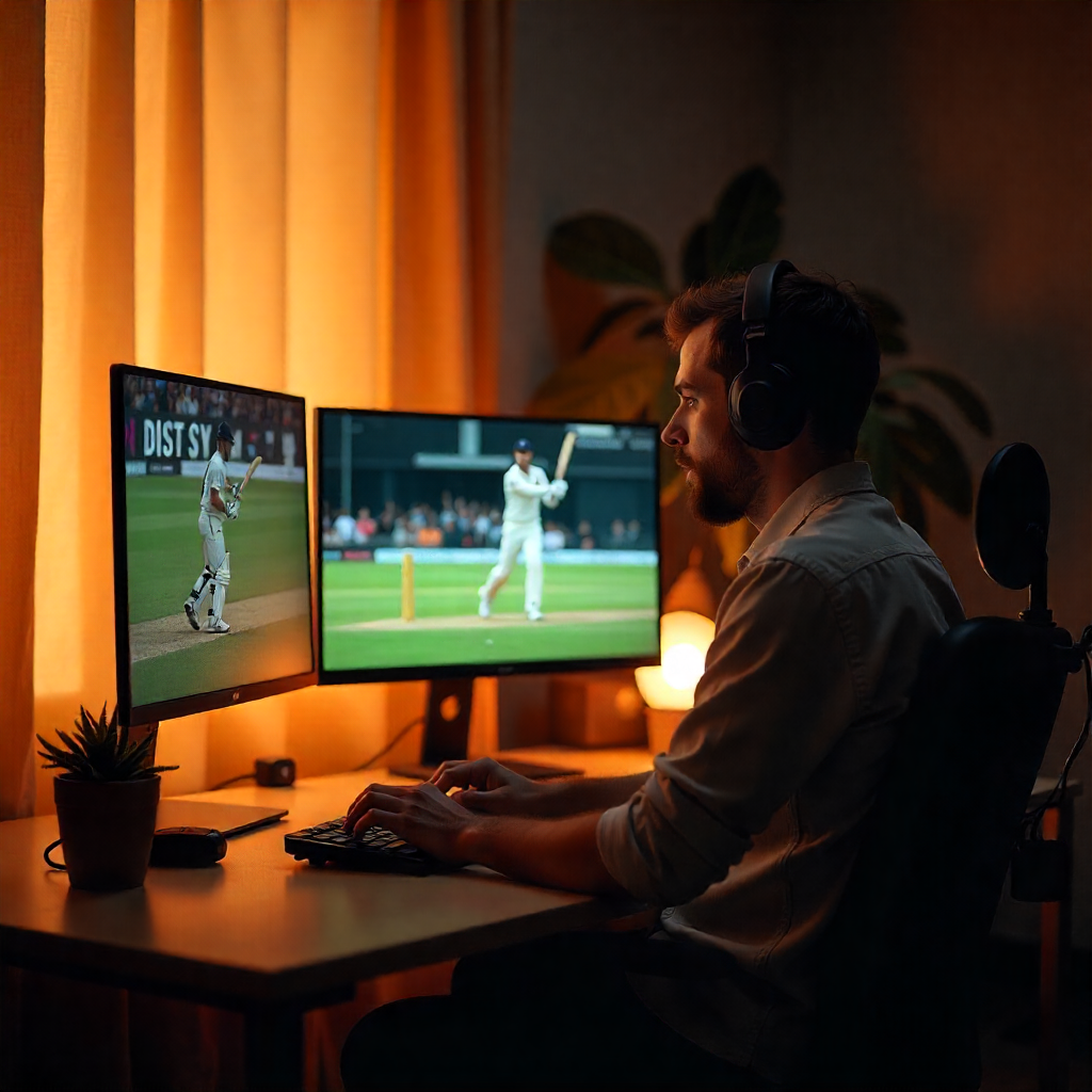 An image of a person playing online games