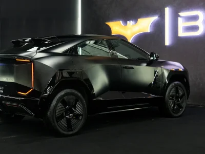 An image of a newly launched car in an expo