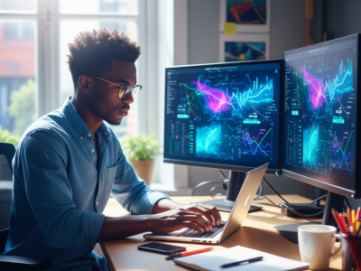 An image of a person using AI tool to do his work