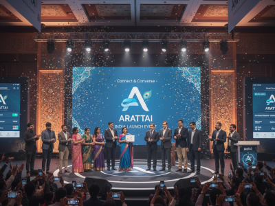 An image of a new app named arattai which is a messaging app being launched in India by Indians