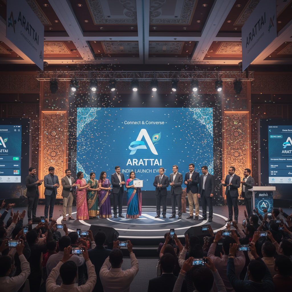 An image of a new app named arattai which is a messaging app being launched in India by Indians