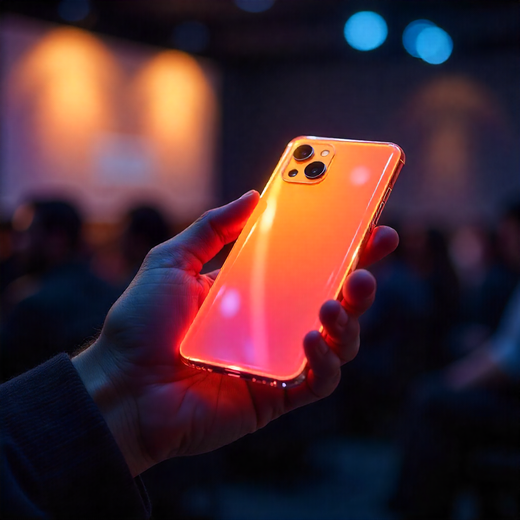 An image of a phone getting launched in an event