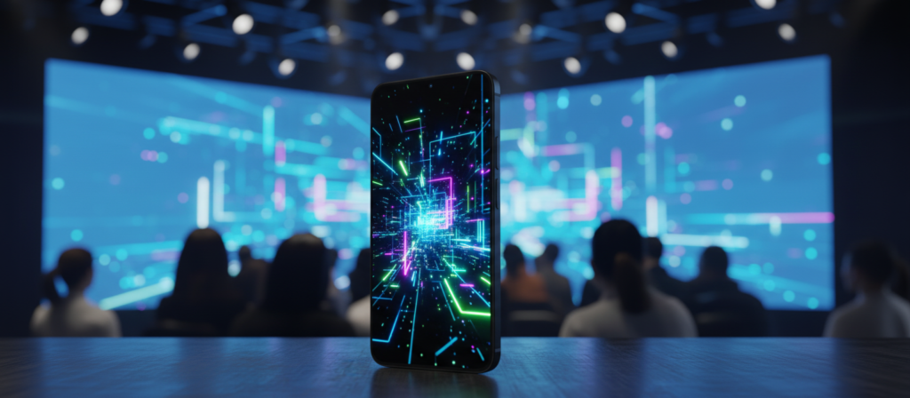 An image of a new Phone OS being launched