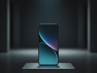 A new phone launch at a conference hall with lots of tech enthusiasts people around