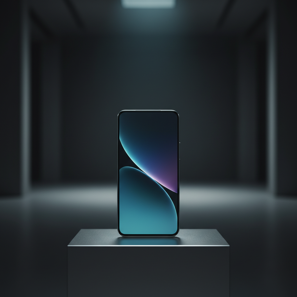 A new phone launch at a conference hall with lots of tech enthusiasts people around