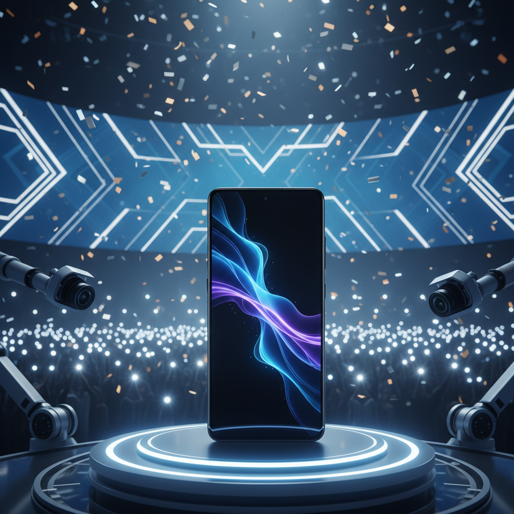 An image of a new phone being launched in the market