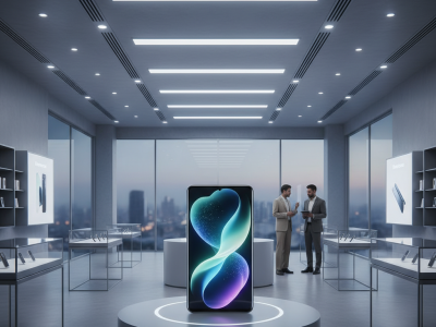 A new phone launch at a conference hall