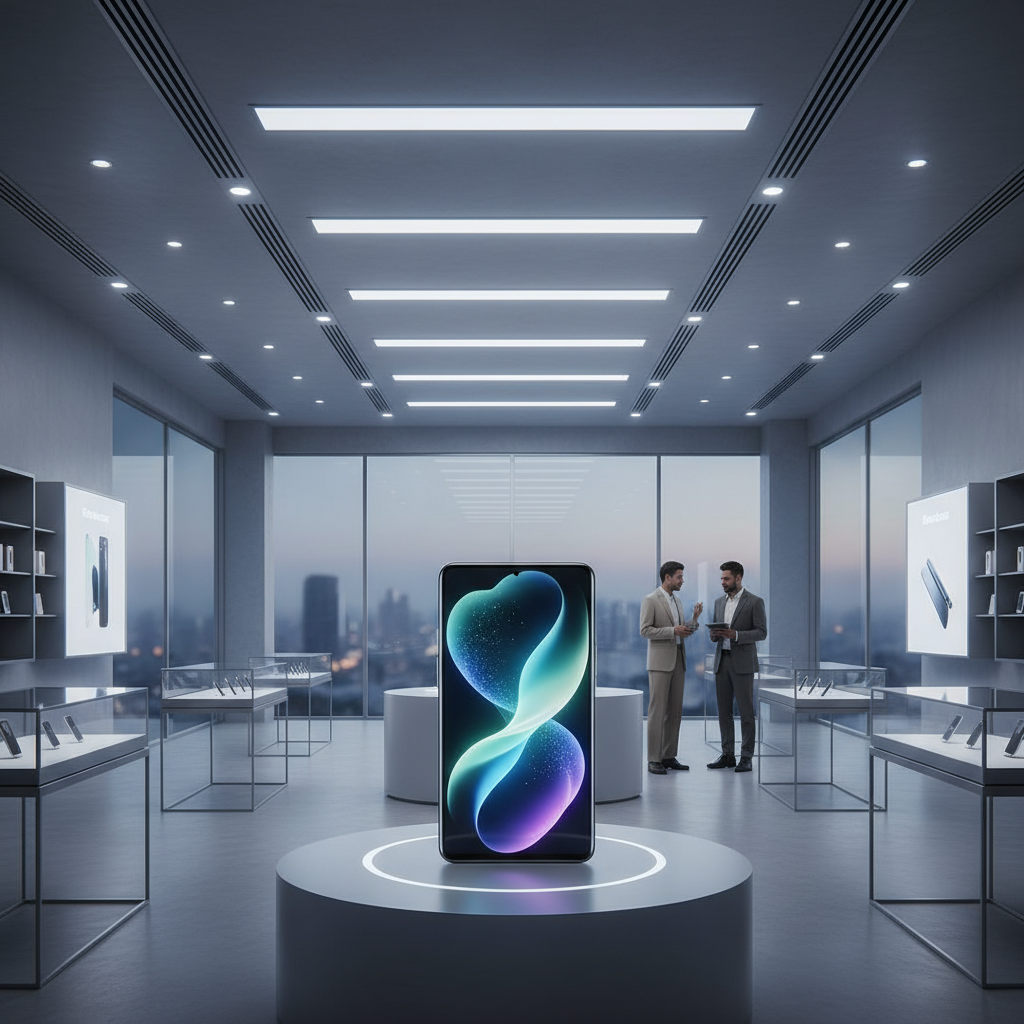 A new phone launch at a conference hall