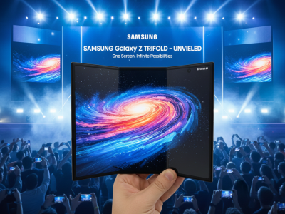 An image of a new trifold phone being launched in the market