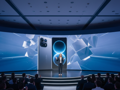 An image of a new phone being launched in the market with great features