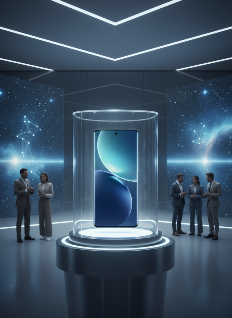 An image of a new phone being launched in the market with great features