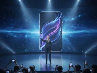 An image of a new phone being launched in the market with great features